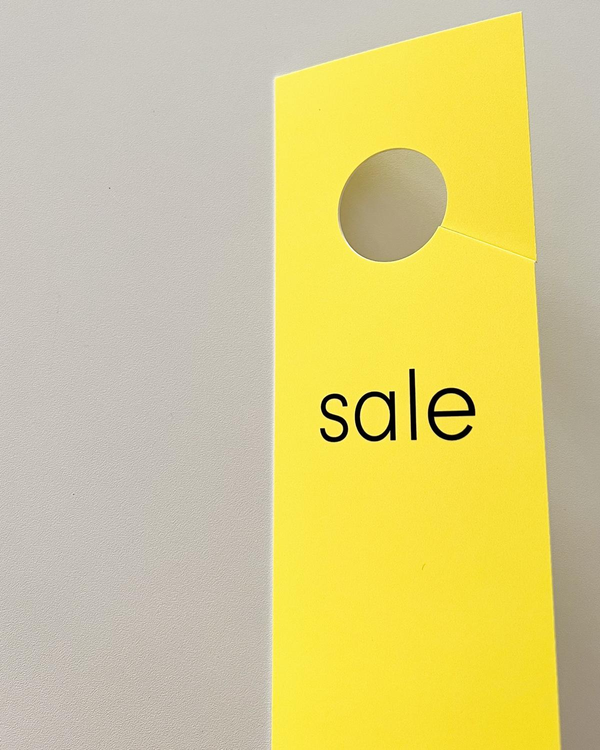 Sale Display Aufhänger 3er-Set Hängeschild indoor outdoor | Laden minimalistisch