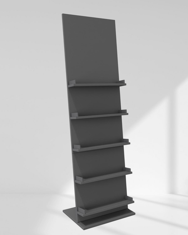 Kartenständer Prospektständer Buchständer für Concept Stores DIN-A5, 170x50x38cm | minimalistisch