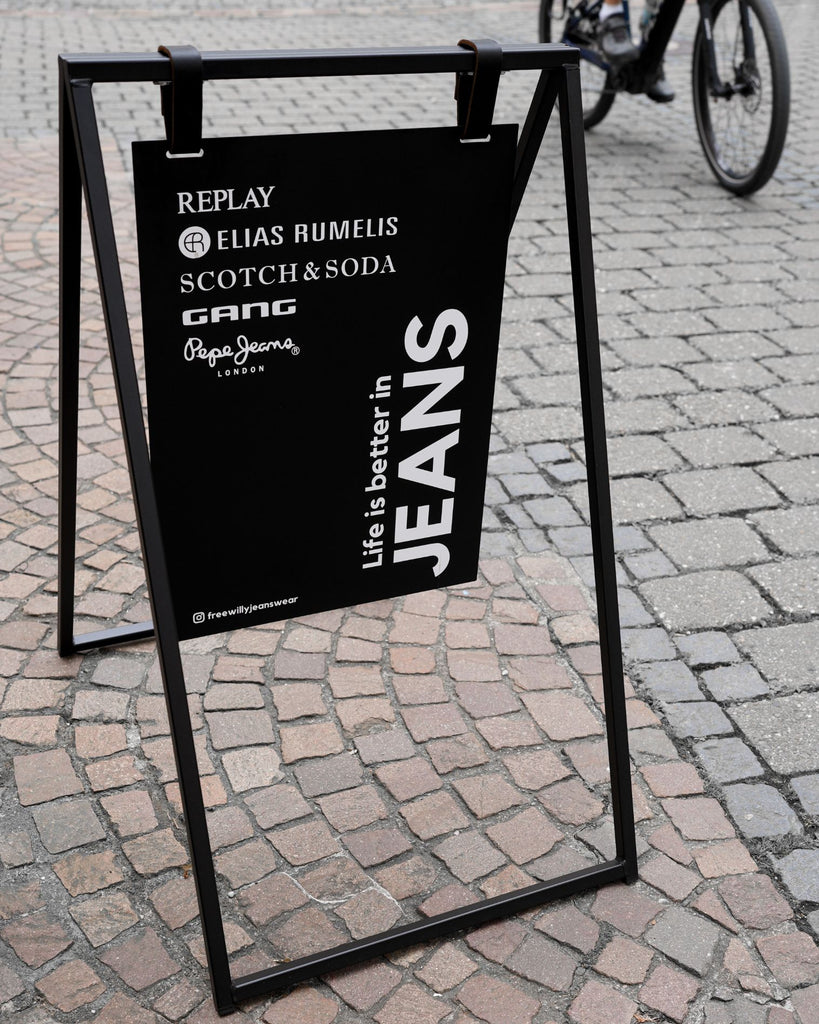 Kundenstopper Aufsteller A-Board für Einzelhandel, Laden, Cafés, Bars, Restaurants | Passantenstopper schwarz