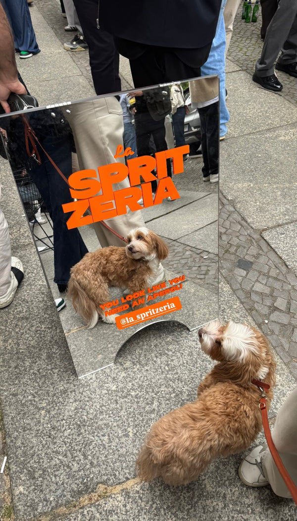 Kundenstopper Spiegel Aufsteller 