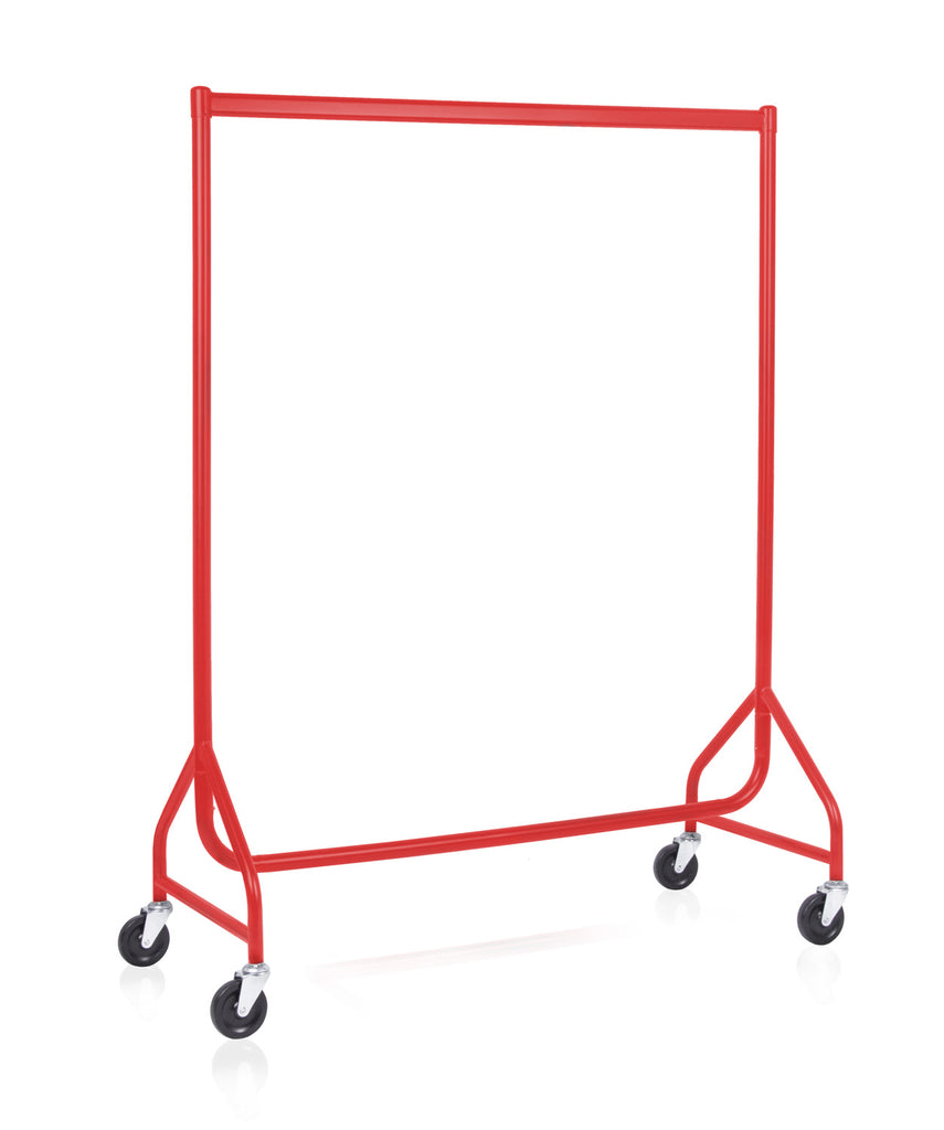 Kleiderständer mit Rollen rot für indoor und outdoor – FrauEinzelhandel GmbH
