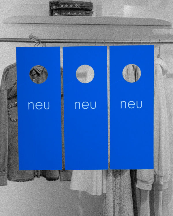 Sale Display neu blau Aufhänger 3er-Set Hängeschild indoor outdoor | Laden minimalistisch